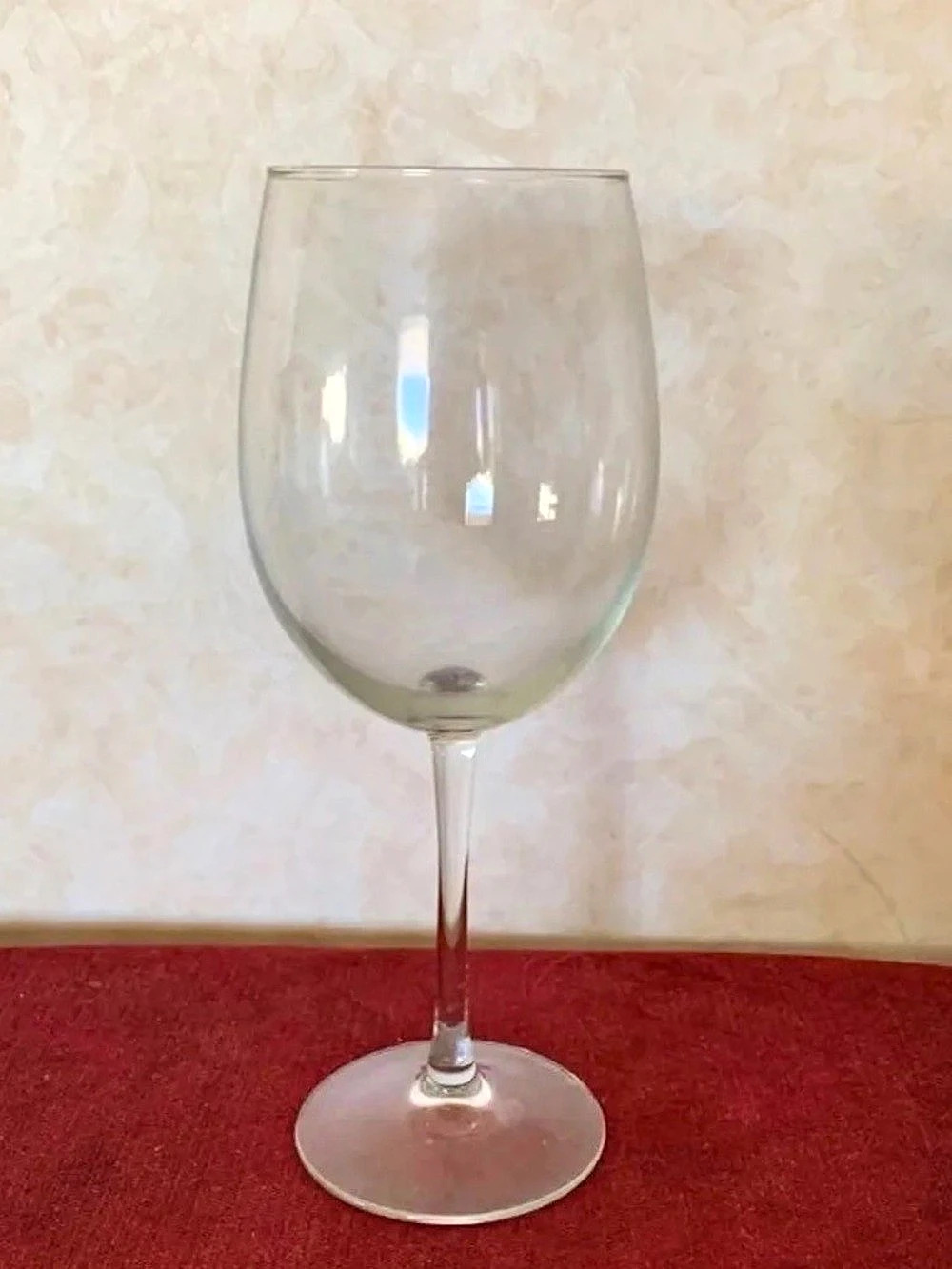 Clear Stemmed Wine Glass